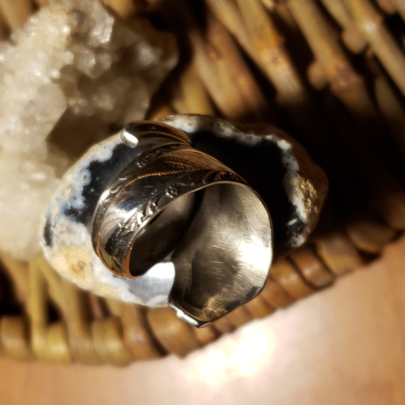 Handmade Gothic Bohemian Style Wrap Around Vintage Spoon Ring  sz 7 - Picture 5 of 7
